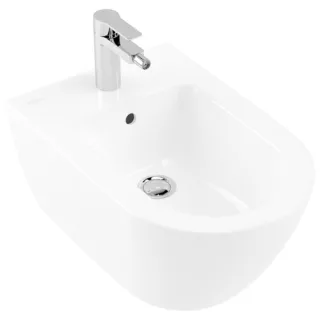 Villeroy & Boch Subway 2.0 Wand Bidet 54000001 weiss, 1 Hahnloch, mit Überlauf