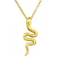 ALEXANDER YORK Kette mit Anhänger SCHLANGE in Gold, 2-tlg., 925 Sterling Silber