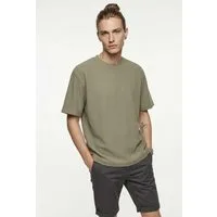 Jack & Jones Rundhalsshirt JJEHARRISON STRUCTURE TEE SS O-NECK LN mit Rundhalsusschnitt