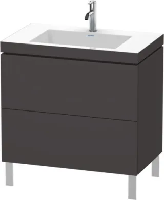 Duravit L-Cube c-bonded Set bodenstehend Graphit Supermatt 800x480x698 mm - LC6937O8080 LC6937O8080