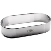 LARES Backform 6014, Oval extra breit - verstellbare Größe, aus rostfreiem Edelstahl, Made in Germany