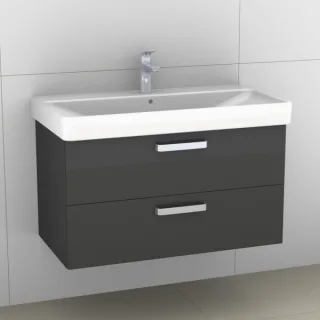 Artiqua 413 Waschtischunterschrank für Smyle Square 500251, 500250 (ehem. 120590, 120593) Anthrazit  413-WU2L-K147-7015-51