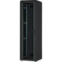 Netzwerkschrank Unique Serie - 600x600 mm (BxT), IT-Schrank schwarz, 42 Höheneinheiten