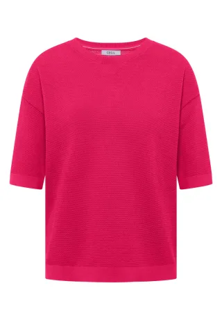 Cecil - Halbarm-Pullover mit Struktur pink - Gr. - L