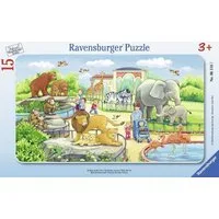 Ravensburger Puzzle Kinderpuzzle 15 Teile - Ausflug in den Zoo, Puzzleteile