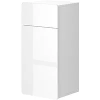 Vicco Midischrank Izan, Weiß Hochglanz, 36.6 x 76.6 cm mit Schublade und Tür (1-St)