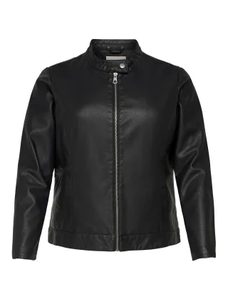 ONLY CARMAKOMA - CARROBBER FAUX LEATHER JACKET NOOS Black - Gr. - 46