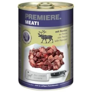 PREMIERE Meati Nassfutter Hund, Adult, Rentier 24x400 g