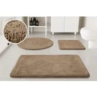 OTTO home Badematte Neele, Höhe 20 mm, rutschhemmend beschichtet, schnell trocknend, Polyester, rechteckig, Badteppich, getuftet, modern, Uni, antirutsch, flauschig, Hochflor
