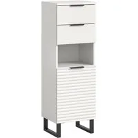 welltime Unterschrank Litica, Höhe 110 cm, 2 Schubkästen, 1 Tür, 1 offenes Fach Badschrank, Bad-Midischrank, Badezimmer, Bad-Möbel