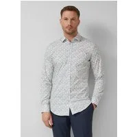 s.Oliver Langarmhemd Hemd Tailored Fit: Gemustertes Langarmhemd aus Comfortstretch