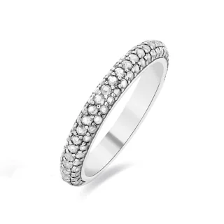 Luxenter Ring aus 925er Sterlingsilber mit Zirkonia, rhodiniert – Kay