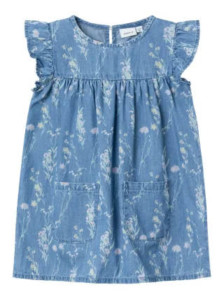 NAME IT - NMFGRY SS DNM DRESS 9621-YX H medium blue denim - Gr. - 98