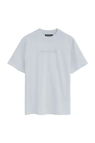 T-Shirt hellblau im Loose Fit mit Polo Club Stickerei