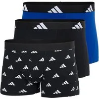 adidas Sportswear Trunk Active Flex Cotton (3er Pack) elastischer Logo-Bund, ohne Eingriff, Single Jersey-Qualität