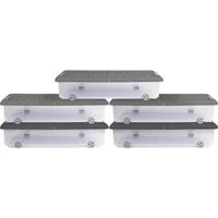 ONDIS24 Aufbewahrungsbox Unterbettbox Rollerbox Aufbewahrungsbox 35 W (5 St), 35 liter