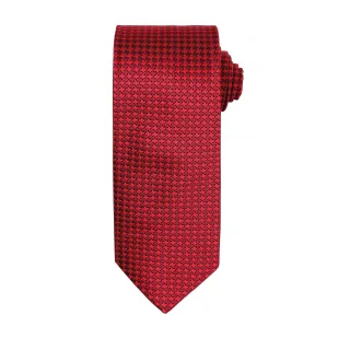 Premier Mens Puppy Tooth Formal Work Krawatte (Rot)