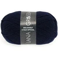 LANA GROSSA Meilenweit 6-fach 150g Unito Häkelwolle, 390 m