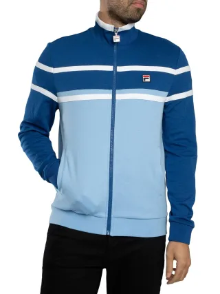 Fila Giovanni Trainingsjacke Mit Kontrasteinsätzen, Blau