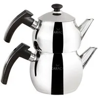 Karaca Teekanne Karaca Adelya Mini Edelstahl-Teekannen-Set, 1.75L, Induktionsgeeignet