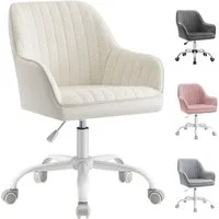 SONGMICS Bürostuhl Schminkstuhl, Homeoffice Stuhl, höhenverstellbar, Breite 62 cm, Schreibtischstuhl