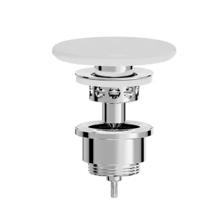 VitrA Push-to-Close-Ventil mit rundem Ventildeckel aus Keramik 10 x 10 x 12 cm,6374L401-2002 6374L401-2002