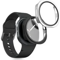 kwmobile Smartwatch-Hülle 2x Glas Hülle für Samsung Galaxy Watch 8 (44mm), Schutzhülle Fullbody Fitnesstracker Case Set aus Glas