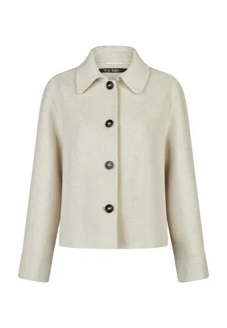 Marc Aurel - Jacke Cropped light beige melange - Gr. - 36