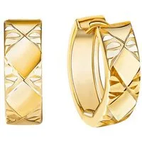 Fascination by Ellen K. Paar Creolen 585/- Gelbgold bicolor glanz/diam.
