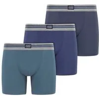 Jockey Trunk Cotton Stretch (3er Pack) Mittlere Bundhöhe, längeres Bein, Logobund