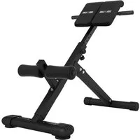 GORILLA SPORTS Rückentrainer Bauchtrainer Rückenstrecker Hyperextension Fitness - Schwarz und Weiß, 5-fach verstellbar, Rutschfeste Standfüße für stabilen Halt