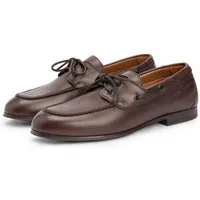 Tommy Hilfiger FLEXIBLE SLIM LEATHER BOAT SHOE Bootsschuh Schnürschuh, Halbschuh mit Mokassinnaht