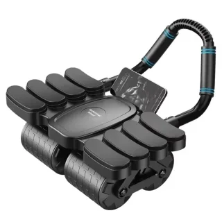 KALOAD 4 Wheel 8 Elbow Automatic Rebound Brake Abdominal Exerciser with Phone Holder Muscle Slimming Fitness Equipment f