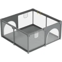 Clanmacy Laufgitter Baby Laufgitter Laufstall Baby Krabbelgitter 1,3m×1,3m Absperrgitter
