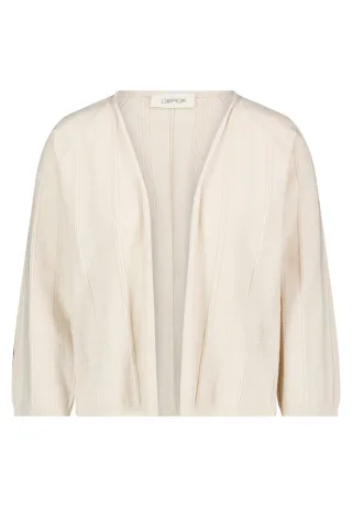 CARTOON - Kurzer Strick-Cardigan beige - Gr. - 44
