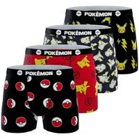 POKÉMON Boxershorts 4er Pack Pokémon Pikachu Kinderunterwäsche Unterhose Boxershort