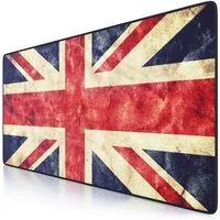 CSL Gaming Mauspad XXL Speed Mousepad 900 x 400 x 3 mm, große Tischunterlage (1-St), rutschfest, abwaschbar, Geschwindigkeit & Präzision, Vintage Flagge