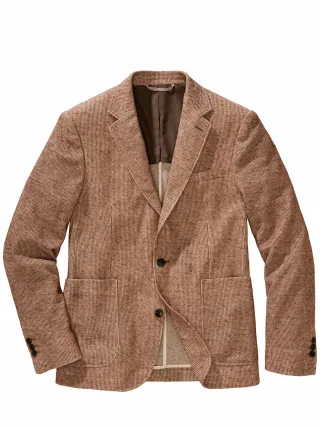 Mey & Edlich Herren Sandstein-Sakko Orange 67 % Baumwolle, 33 % Leinen