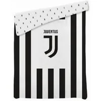 Juventus Turin Tagesdecke - Fußball Bettdecke 170 x 260 cm Kuscheldecke Streifenmuster