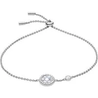 Fossil Silberarmband Schmuck Geschenk Silber 925 Armschmuck, mit Zirkonia (synth) - mit Perlmutt