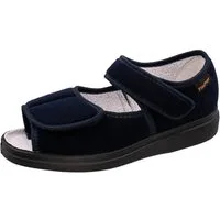 Fischer-Markenschuh Ortho Hausschuh Klettsandale, Klettvelour, Frotteefutter, Weite K