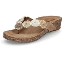 Lazamani Lazamani Damen Pantolette Mare beige Pantolette