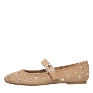 s.Oliver Red Label - Ballerinas mit Riemchen und Nieten beige - Gr. - 36