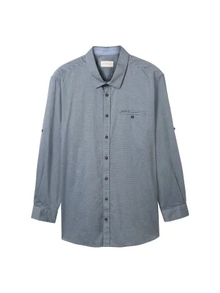 Tom Tailor - Plus Size - Hemd mit Struktur navy blue small structure - Gr. - 4XL