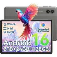 VekfulPC 11" T5 90 Hz Android 16 128 GB 8000 mAh Akku 5G WiFi Tablet (11", 128 GB, Android16, Gemini Al Magic, 8000 mAh, 5G WiFi)
