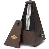 Steinmayer Metronom mit Glocke - 40-208 Schläge pro Minute, Mechanischer Taktgeber in Pyramidenform - 4 Taktarten