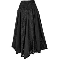 Guru-Shop Minirock Boho Spitzen Maxirock, Flamenco Rock, weiter.. alternative Bekleidung