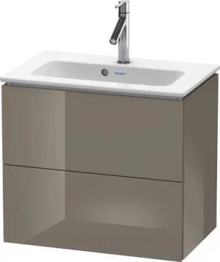 Duravit L-Cube Waschtischunterbau wandhängend Flanell Grau Hochglanz 620x391x550 mm - LC625608989 LC625608989