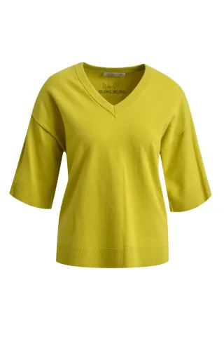 Smith&Soul - V-neck Half LSV Pullover lime - Gr. - S