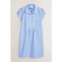 Next Karokleid Kleid mit Vichykaros, Knopfleiste + Spitzenbesatz (1-tlg)